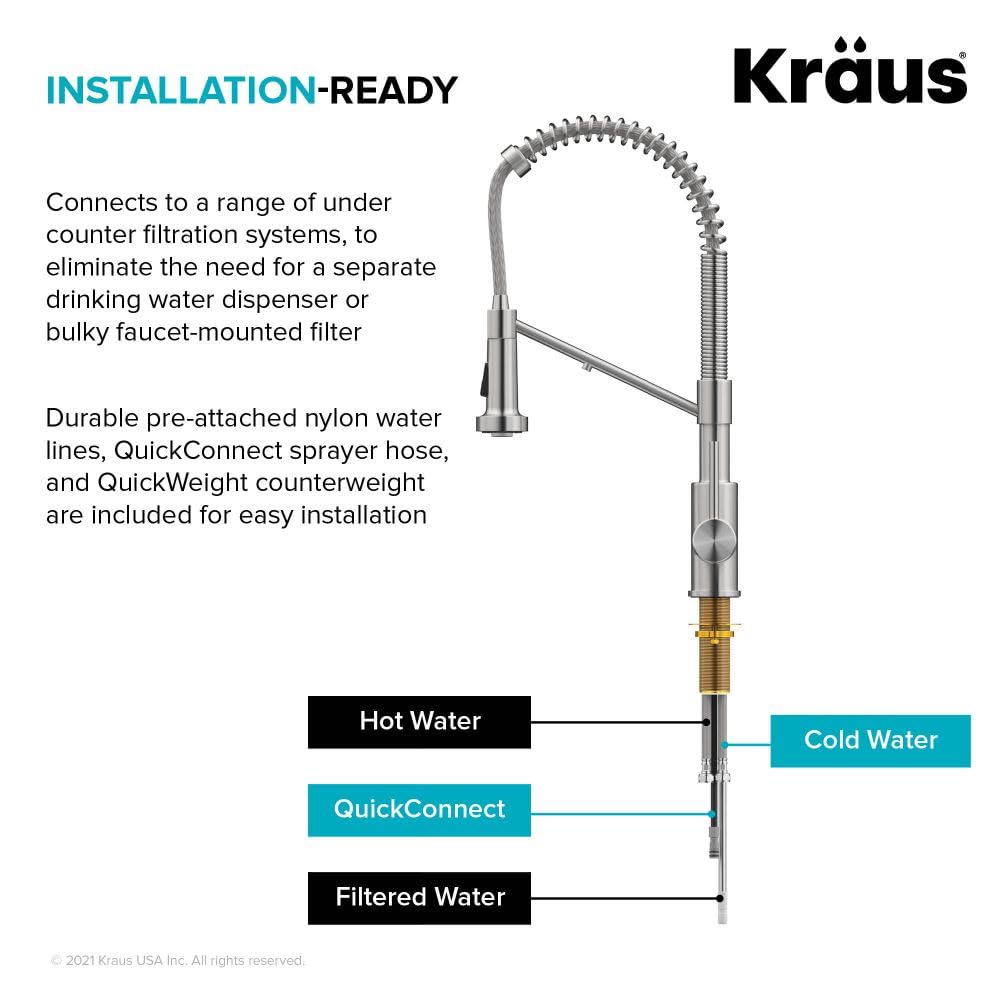 Open Box - Kraus KFF-1610SFS - Kitchen Faucet