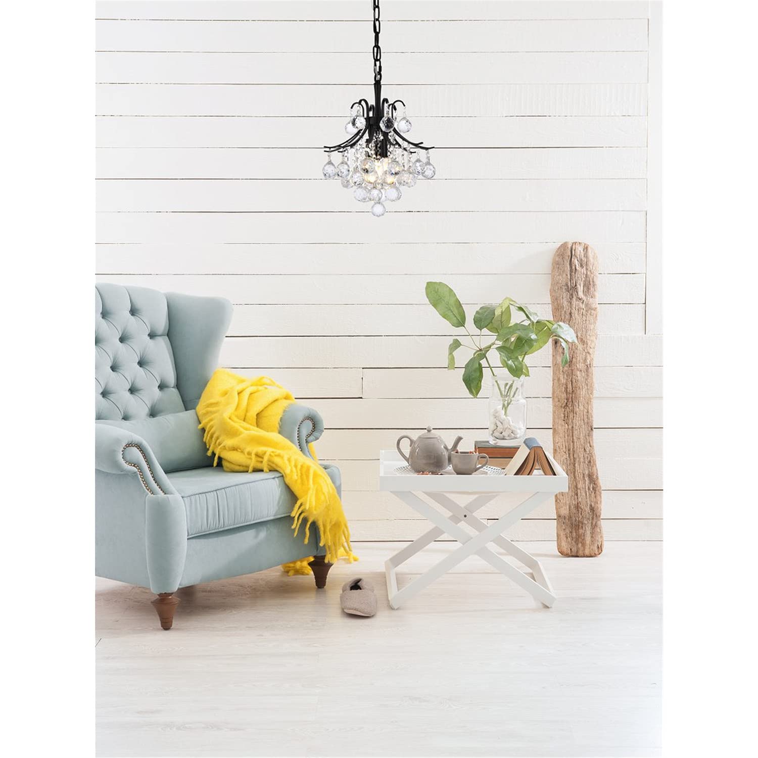 Open Box - Elegant Lighting V8000D12BK/RC - Pendants Indoor Lighting