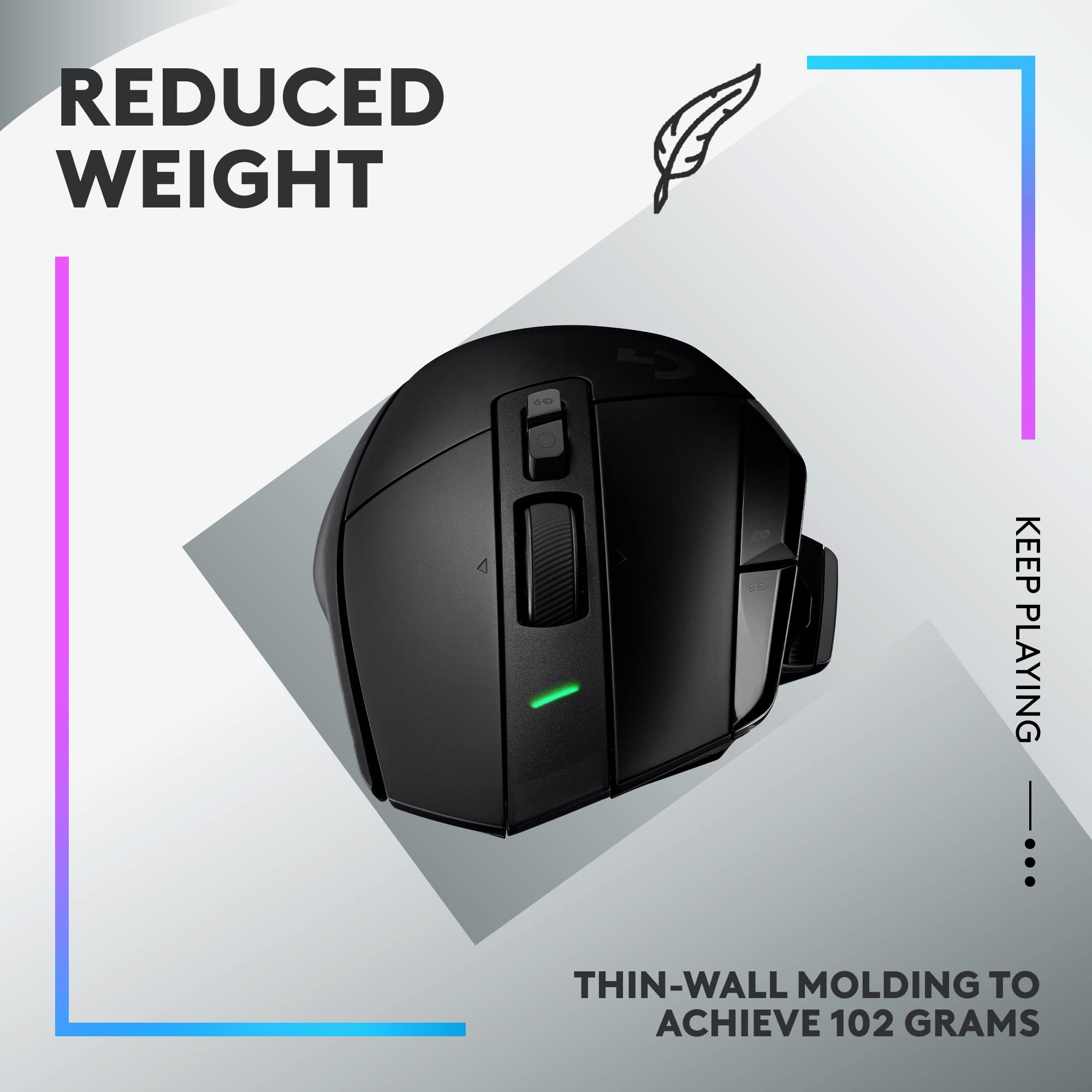 Refurbished - G502 X LIGHTSPEED Wireless Gaming Mouse-BLACK/CORE-2.4GHZ-#215 910-006178