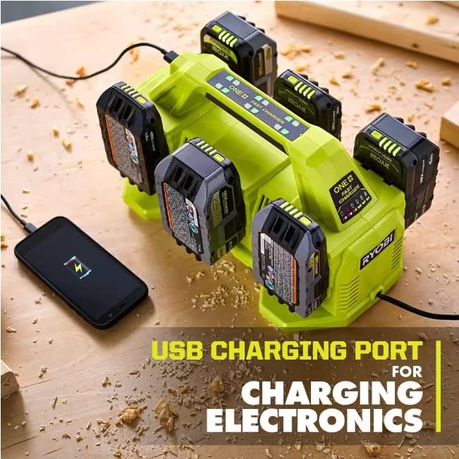Open Box -  RYOBI ONE+ 18V 6-Port Fast Charger RYOBIBullseye Deals