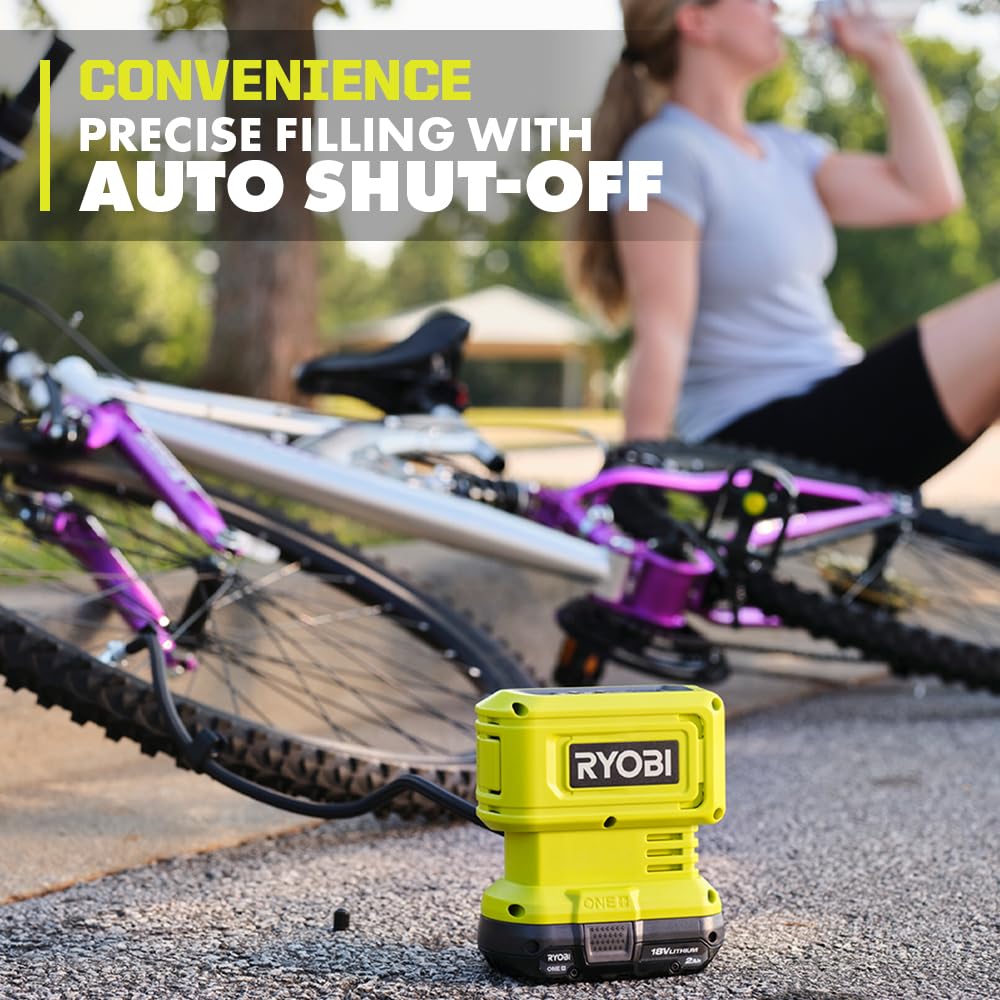 Open Box -  RYOBI ONE+ 18V Cordless High Pressure Inflator (Tool Only)