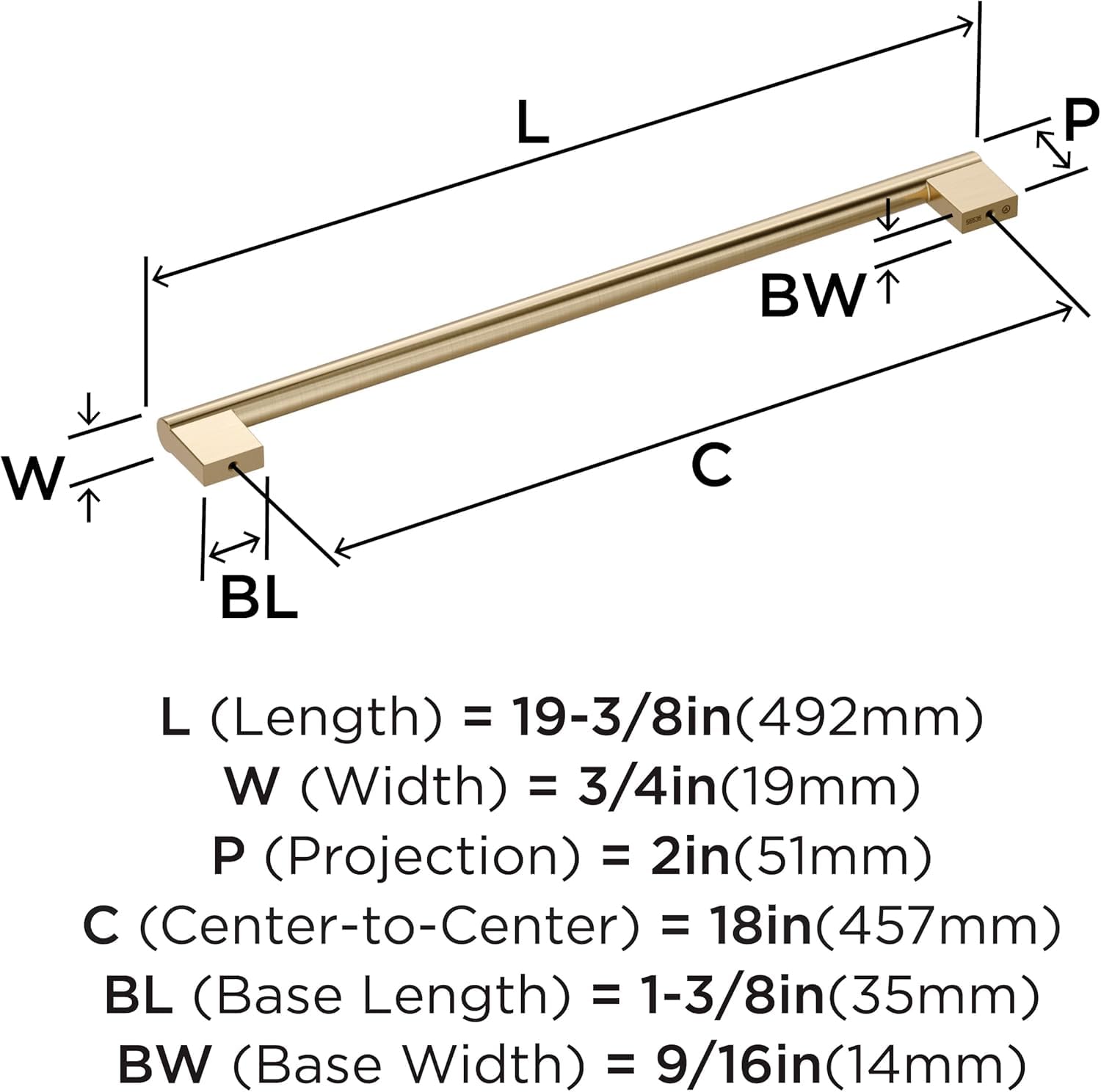 Open Box - Amerock BP55535BBZ - Pulls Cabinet Hardware