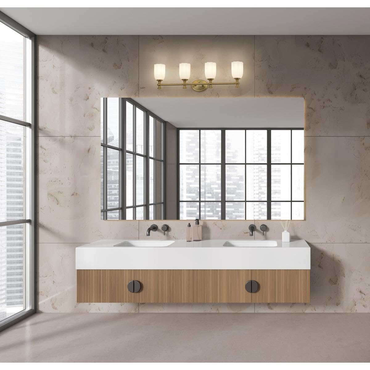 Open Box - Z-Lite 1102-4V-MGLD - Bathroom Fixtures Indoor Lighting