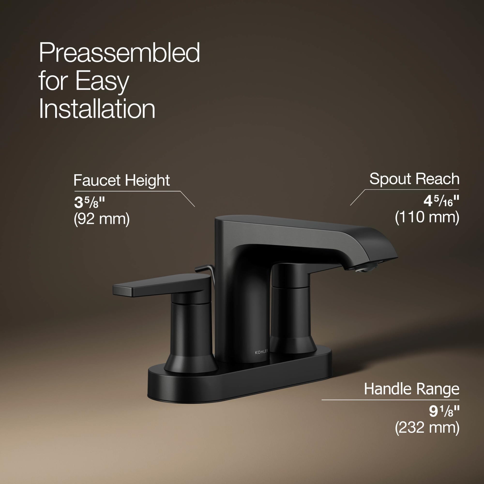 Open Box - Kohler K-37894-4-BL - Bathroom Sink Faucets Faucet