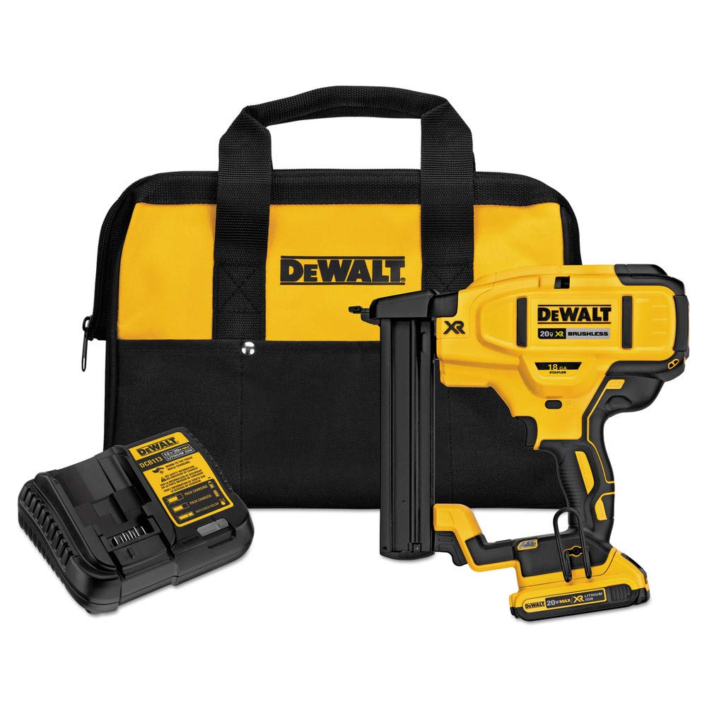 Open Box - Dewalt DCN681D1 20V MAX Cordless Lithium-Ion 18 Gauge Narrow Crown Stapler Kit DEWALTBullseye Deals