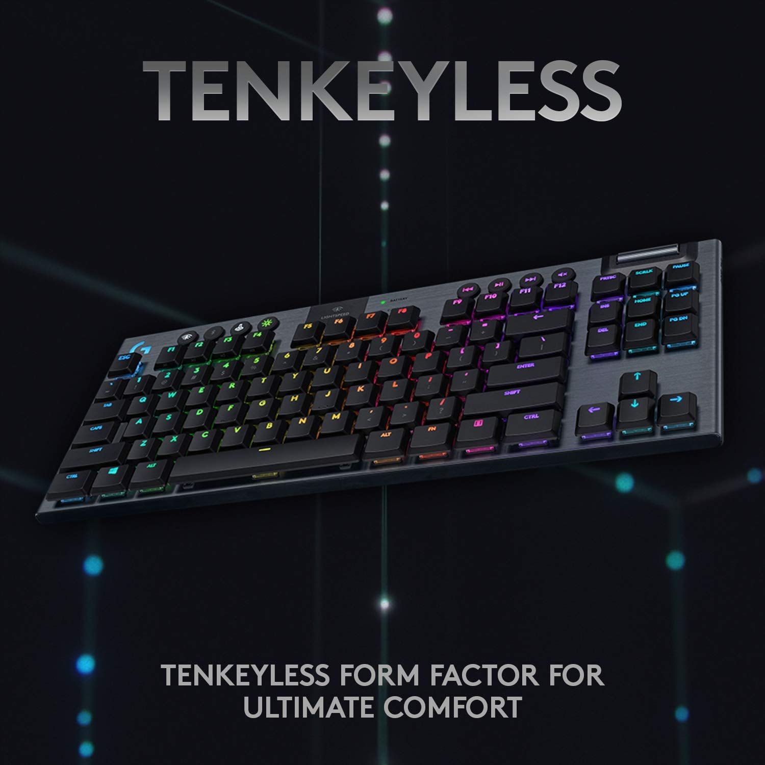Open Box -  G915 TKL Tenkeyless LIGHTSPEED Wireless RGB Mechanical Gaming Keyboard - GL Tactile-CARBON-US-2.4GHZ 920-009495