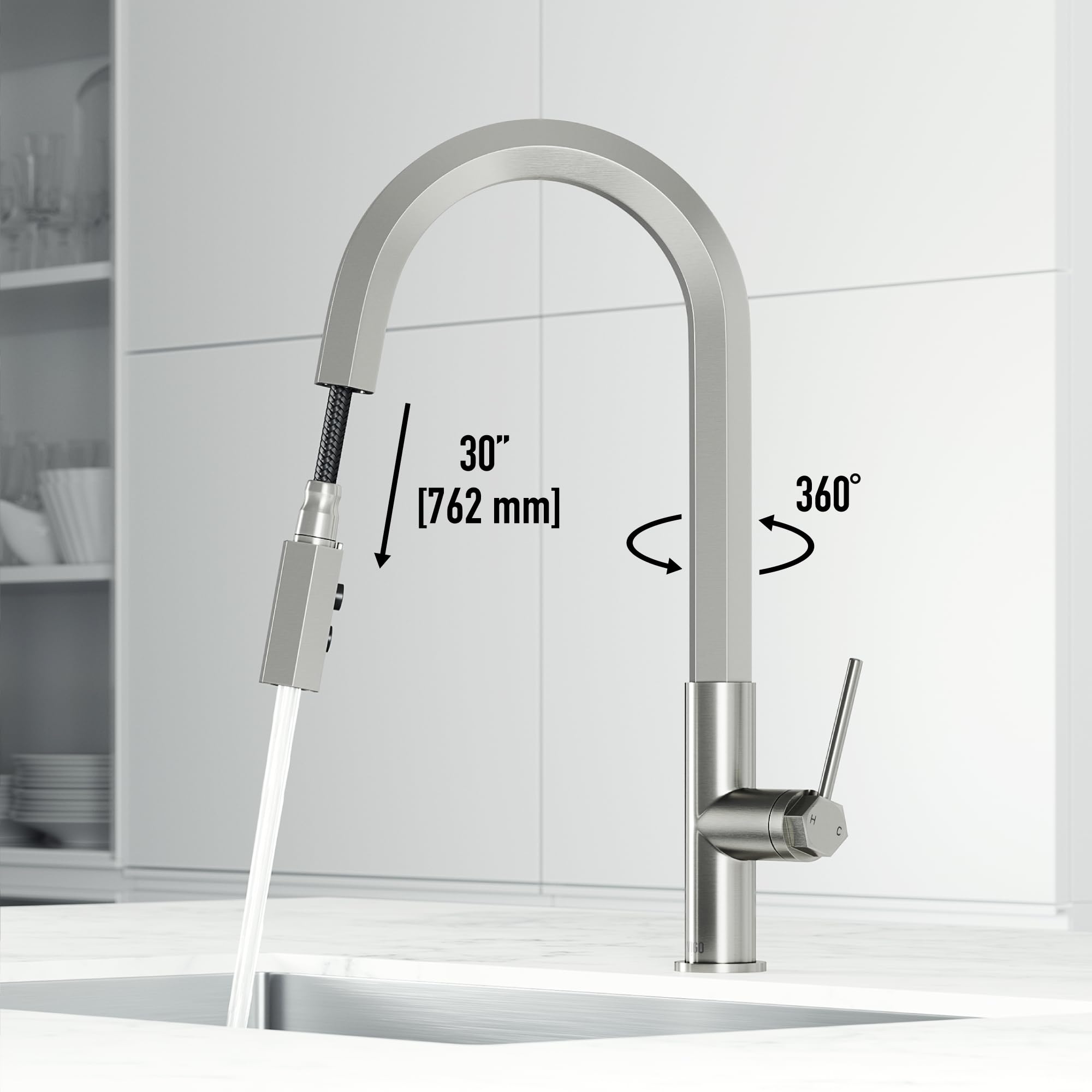 Open Box - Vigo VG02034ST - Kitchen Faucet