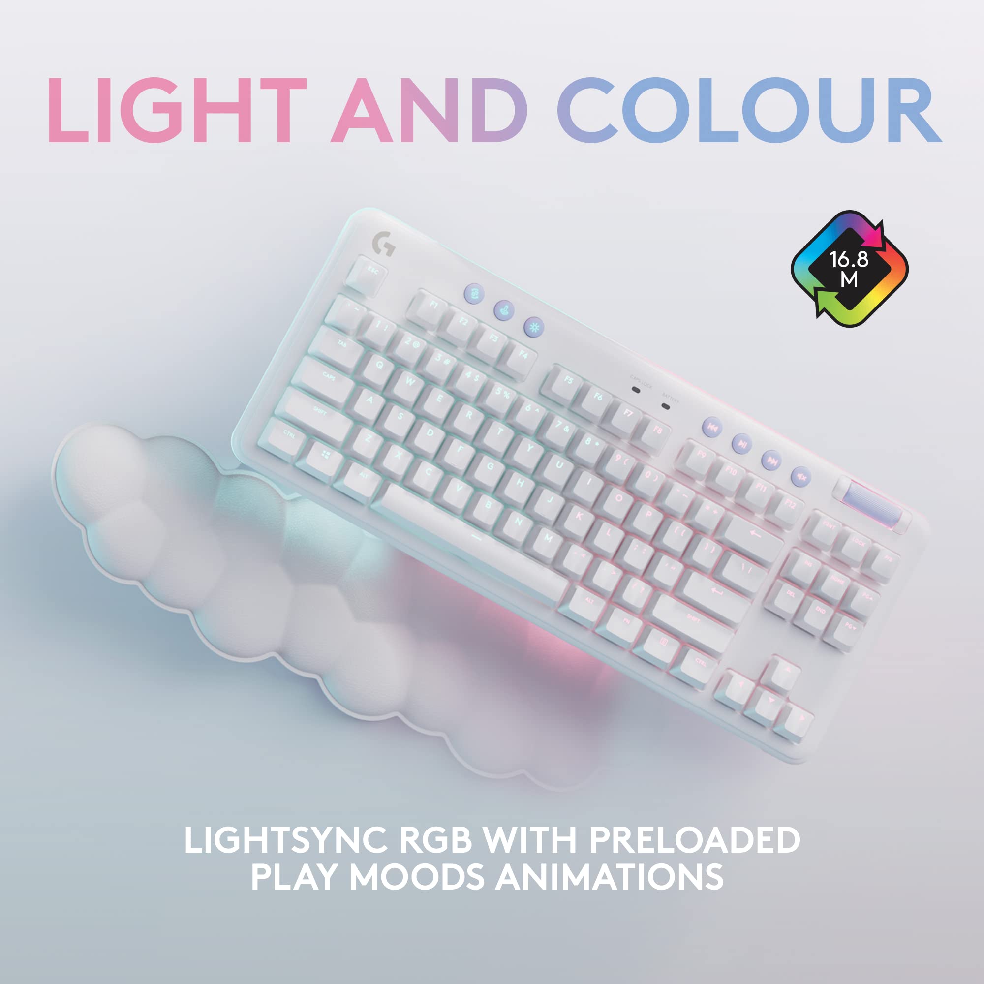 Refurbished - G715 Wireless Gaming Keyboard-OFF WHITE-US-2.4GHZ/BT-CLICKY 920-010656