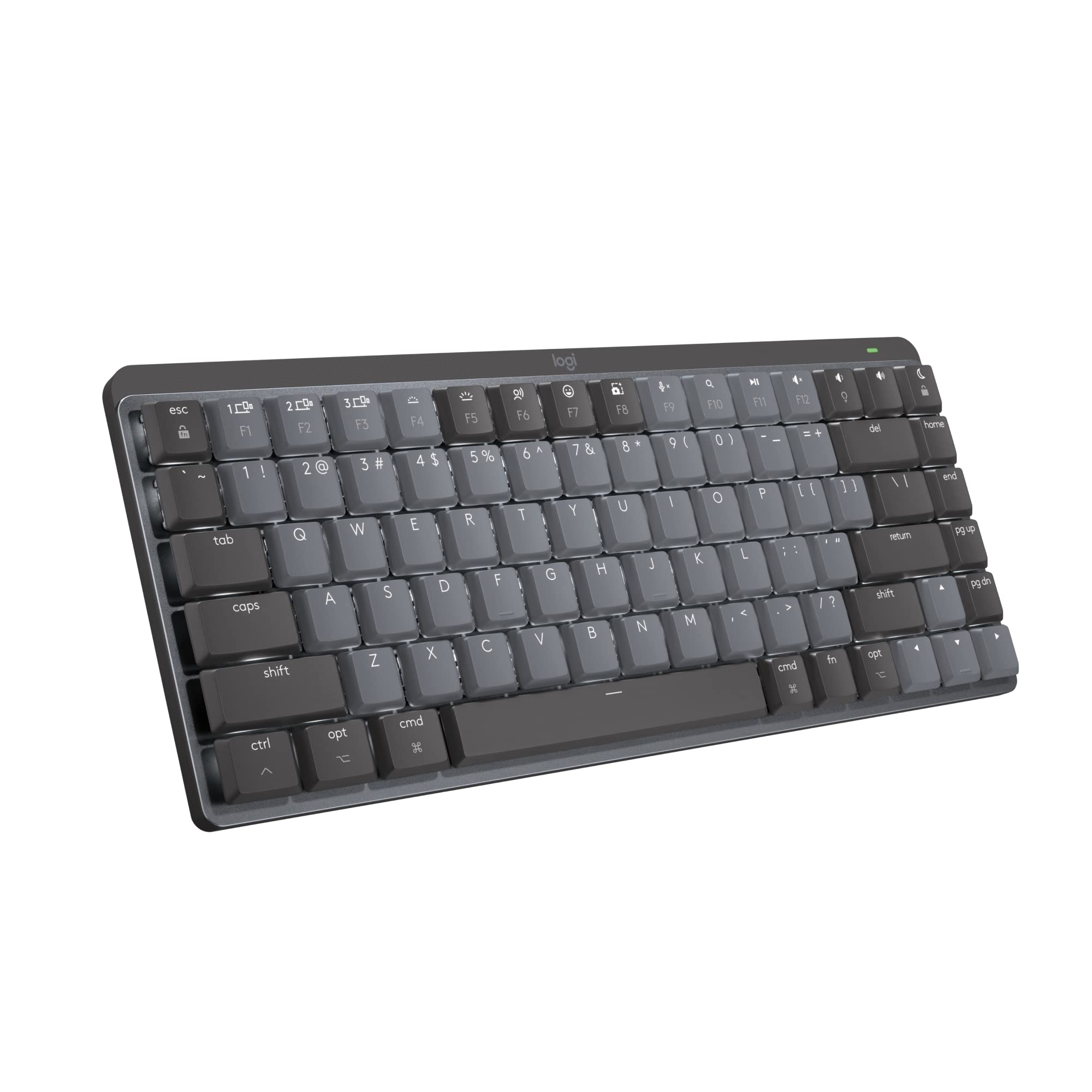 Open Box -  MX Mechanical Mini for Mac Minimalist Wireless Illuminated Keyboard-SPACE GREY-US-2.4GHZ/BT-CAN- 920-010831