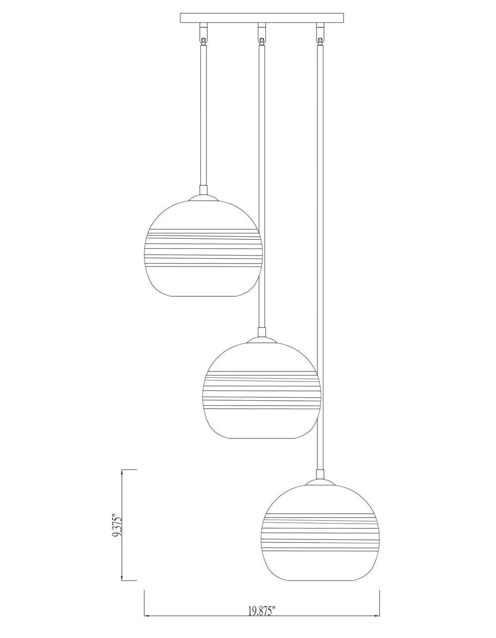 Open Box - Z-Lite 486P10-3R-BN - Pendants Indoor Lighting