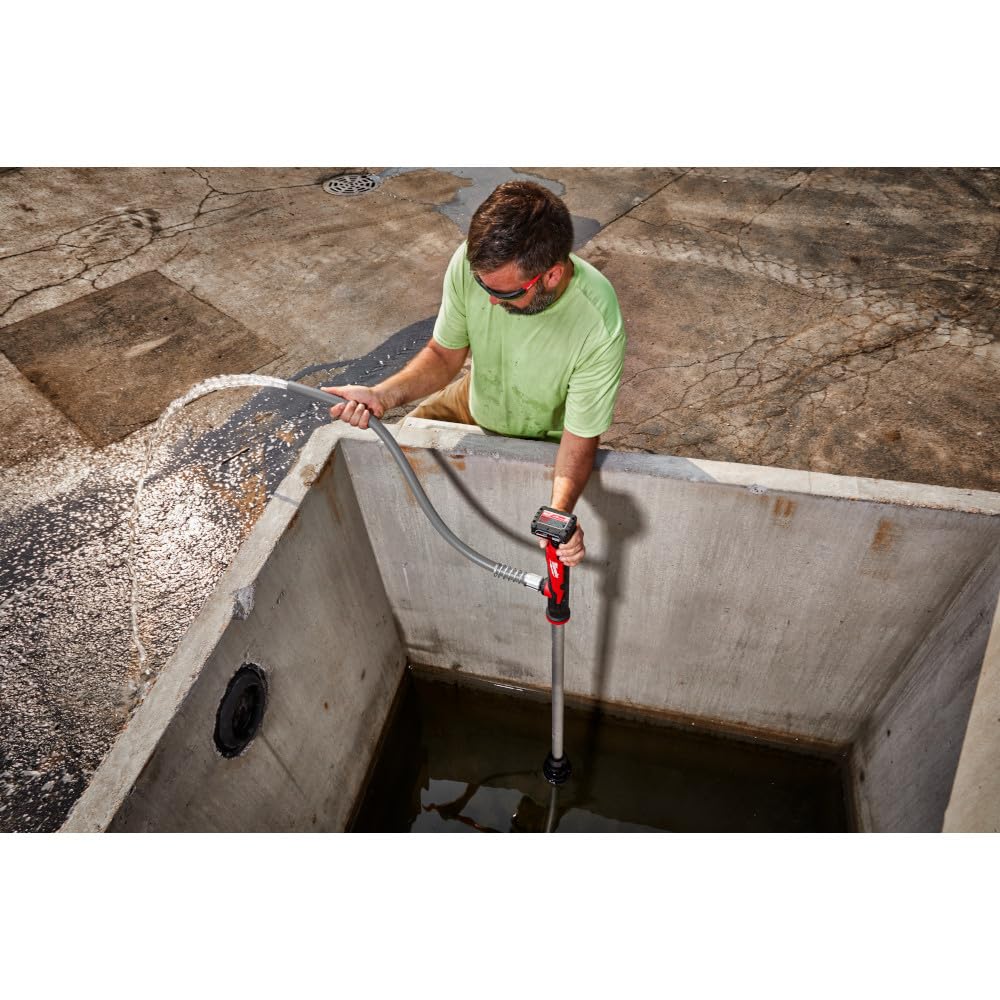 Open Box -  Milwaukee M12 12-Volt Lithium-Ion Cordless 9 GPM 0 hp. Submersible Stick Water Transfer Pump (Tool Only)