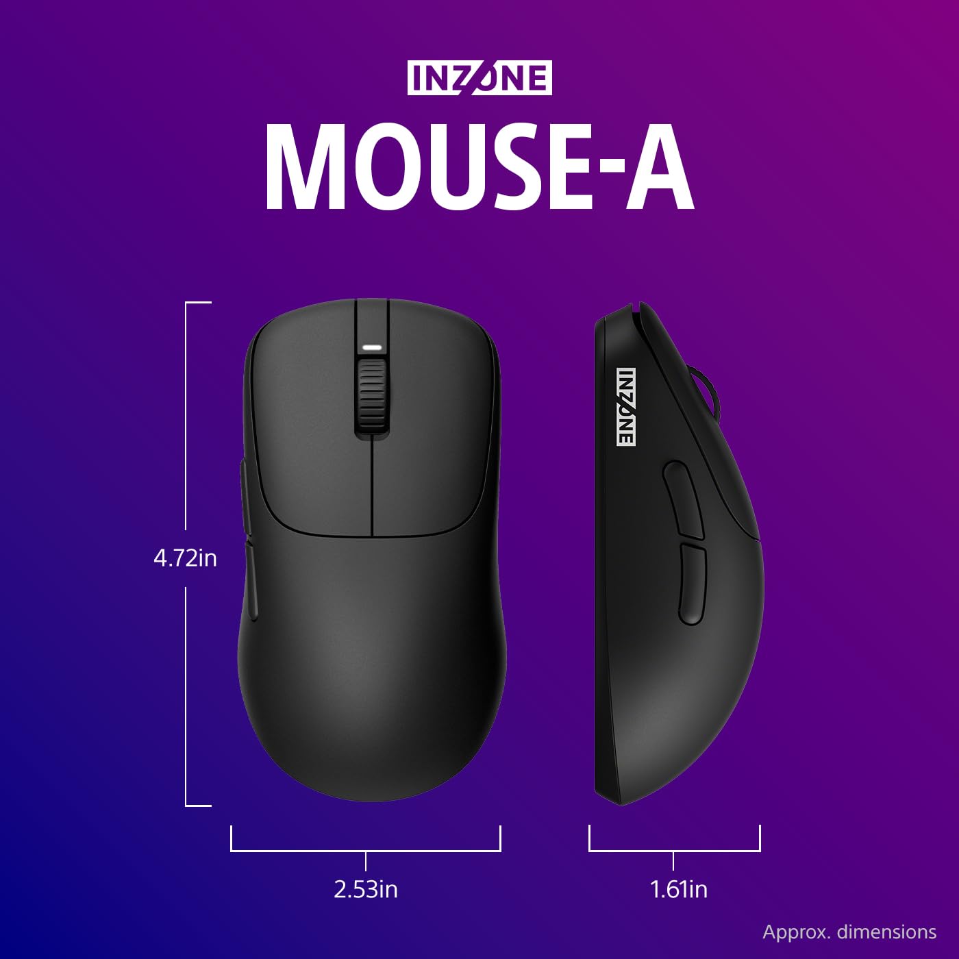 Certified Refurbished - Sony INZONE Mouse-A 48g Ultra Lightweight Wireless Esports Gaming Mouse
