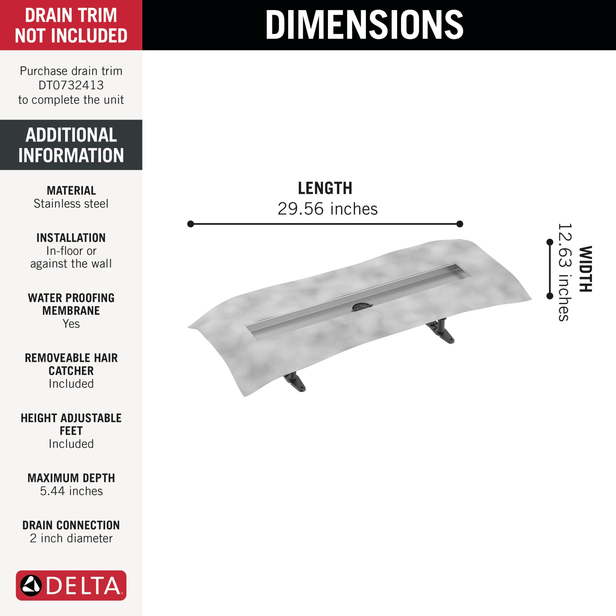 Open Box - Delta DR73240 - Shower Drains Showers