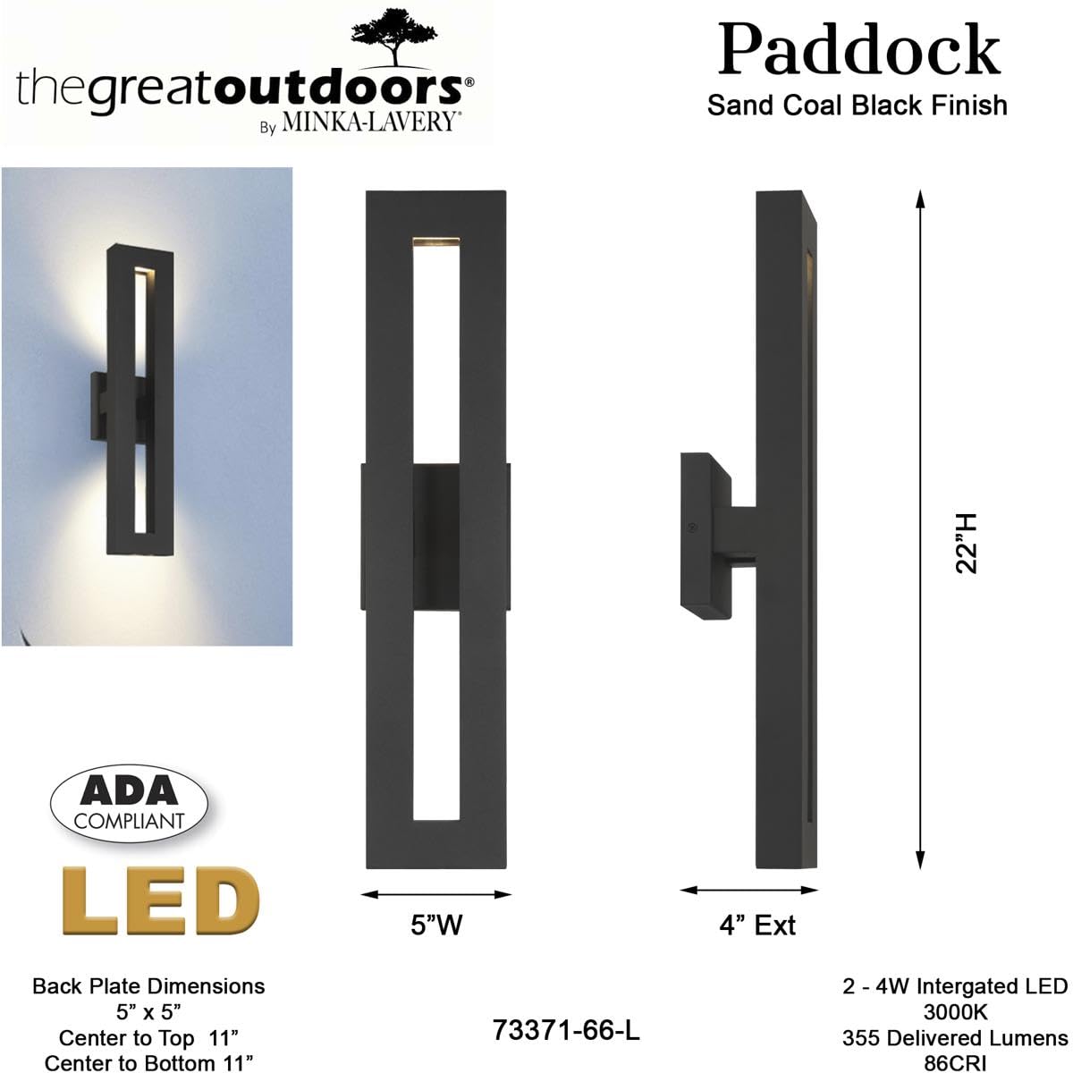 Open Box - The Great Outdoors 73371-66-L - Wall Sconces Outdoor Lighting