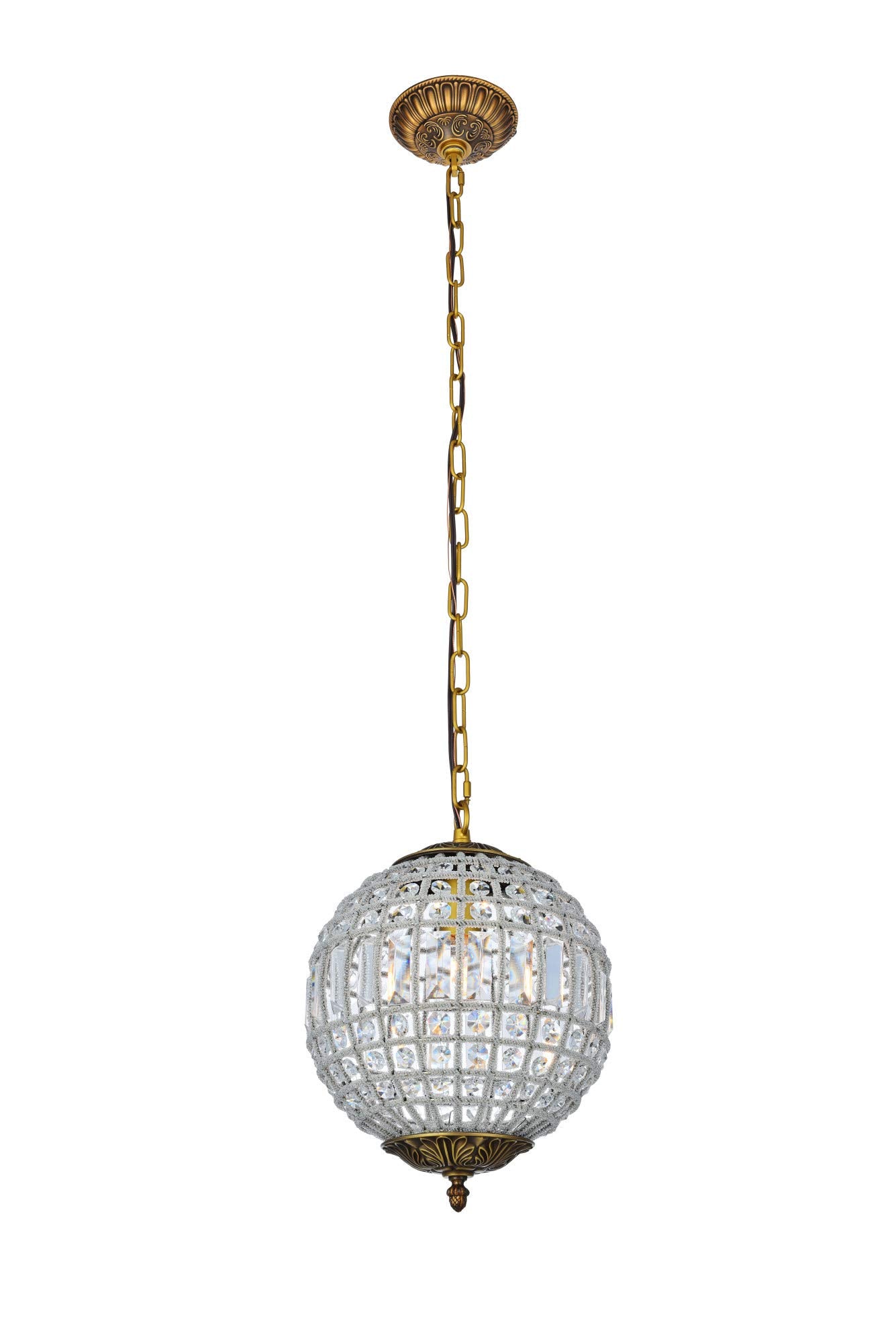 Open Box - Elegant Lighting 1205D12FG/RC Olivia 12" Wide Single Light Pendant from the Urban Classics Collection