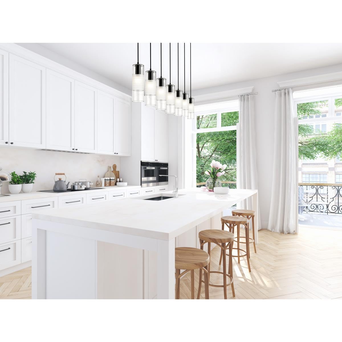 Open Box - Z-Lite 824P-7L-MB - Chandeliers Indoor Lighting