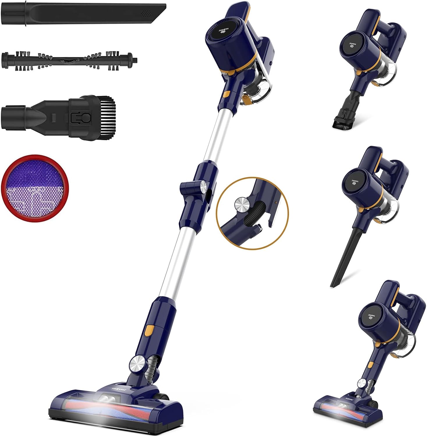 New - Tasvac N7 Blue Vacuum Cleaner 1.2l Wireless 250w