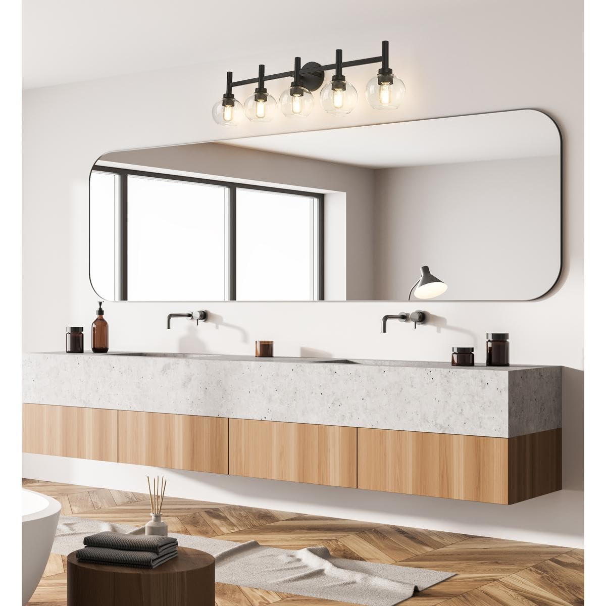 Open Box - Z-Lite 7502-5V-MB - Bathroom Fixtures Indoor Lighting