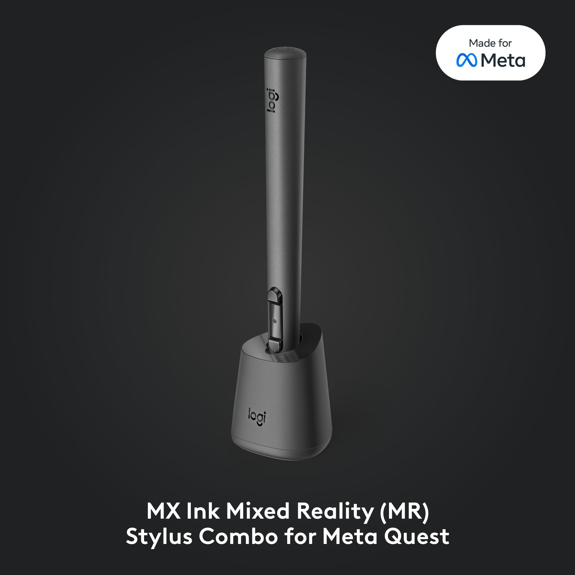 Refurbished - MX Ink + Inkwell Combo Stylus for Meta Quest + Charging Dock for MX Ink