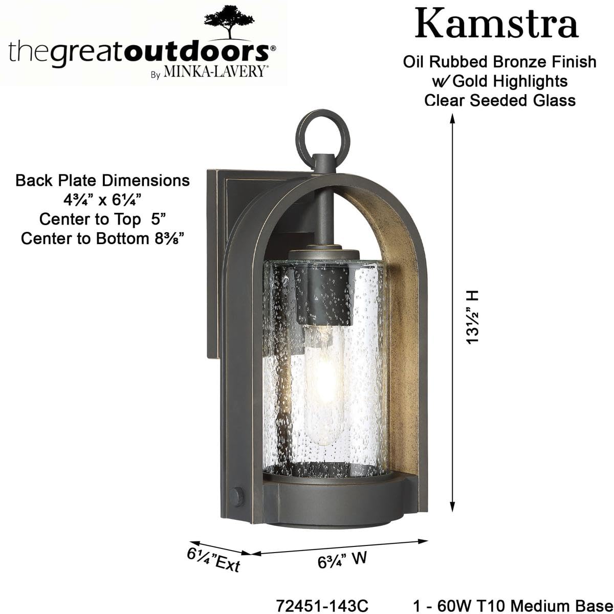 Open Box - The Great Outdoors 72451-143C - Wall Sconces Outdoor Lighting