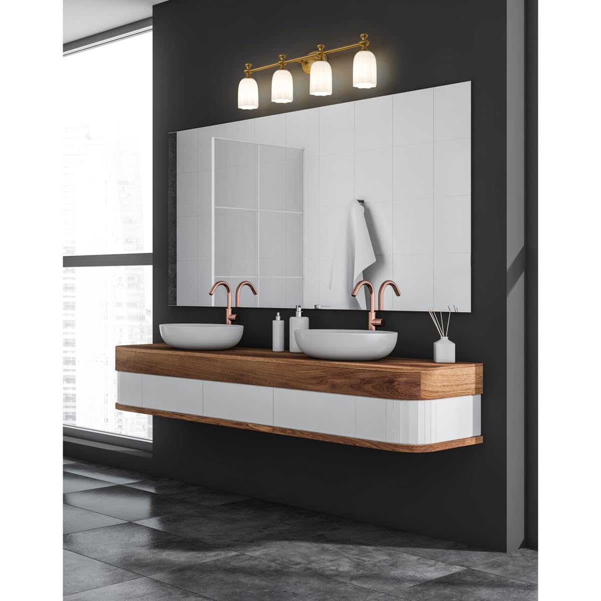 Open Box - Z-Lite 1102-4V-MGLD - Bathroom Fixtures Indoor Lighting