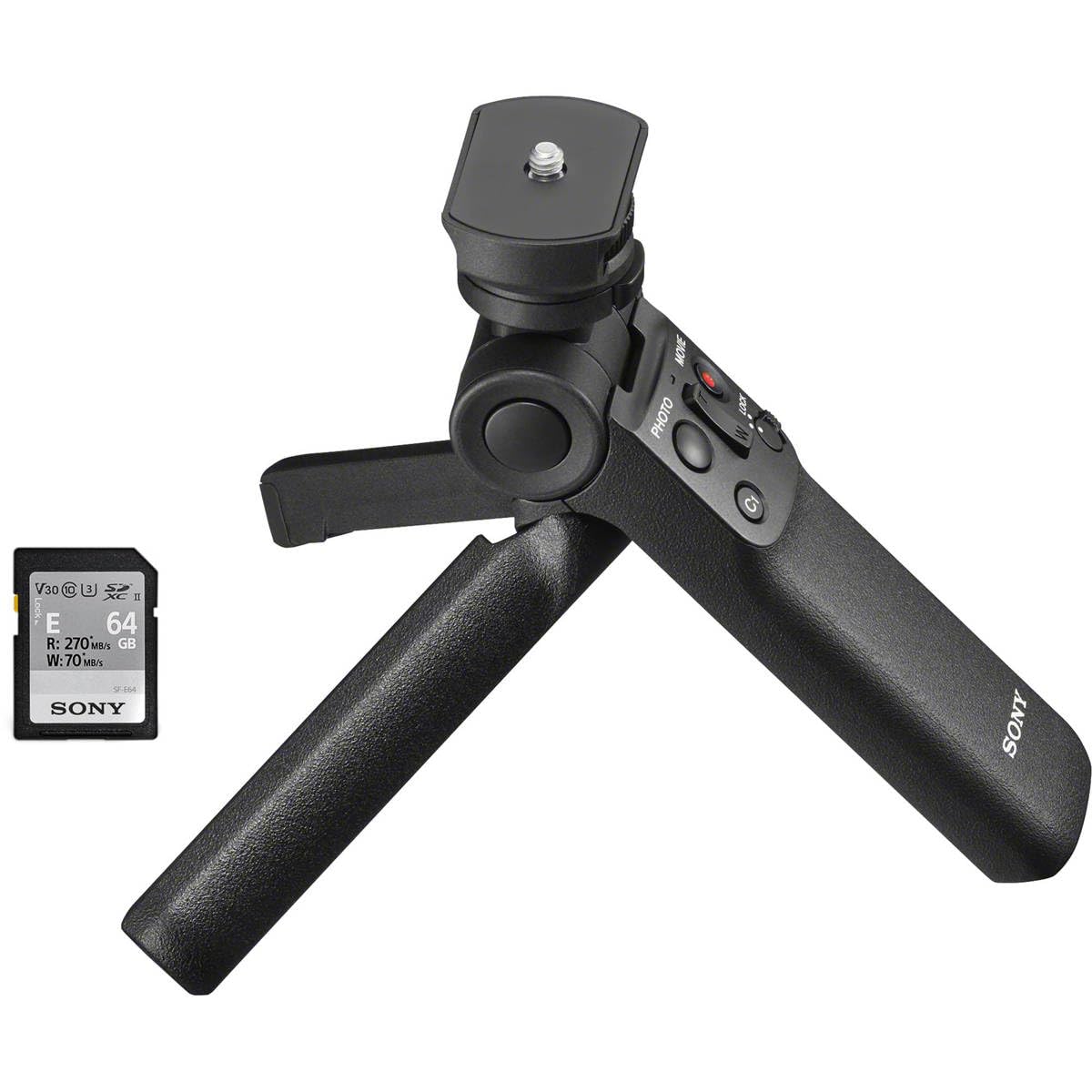 Sony Vlogger Accessory Kit with Wireless Bluetooth Shooting Grip & 64GB SD Card - Black (ACCVC1) – Certified Refurbished