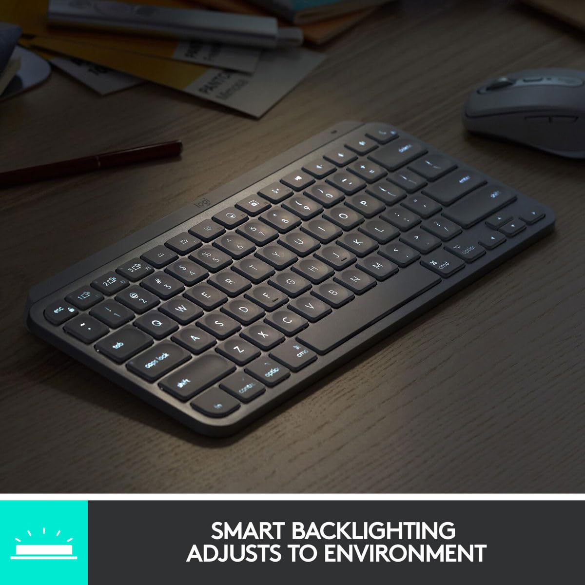 Refurbished - MX Keys Mini Minimalist Wireless Illuminated Keyboard-BLACK-US-2.4GHZ/BT-OFFLINE ONLY 920-010475