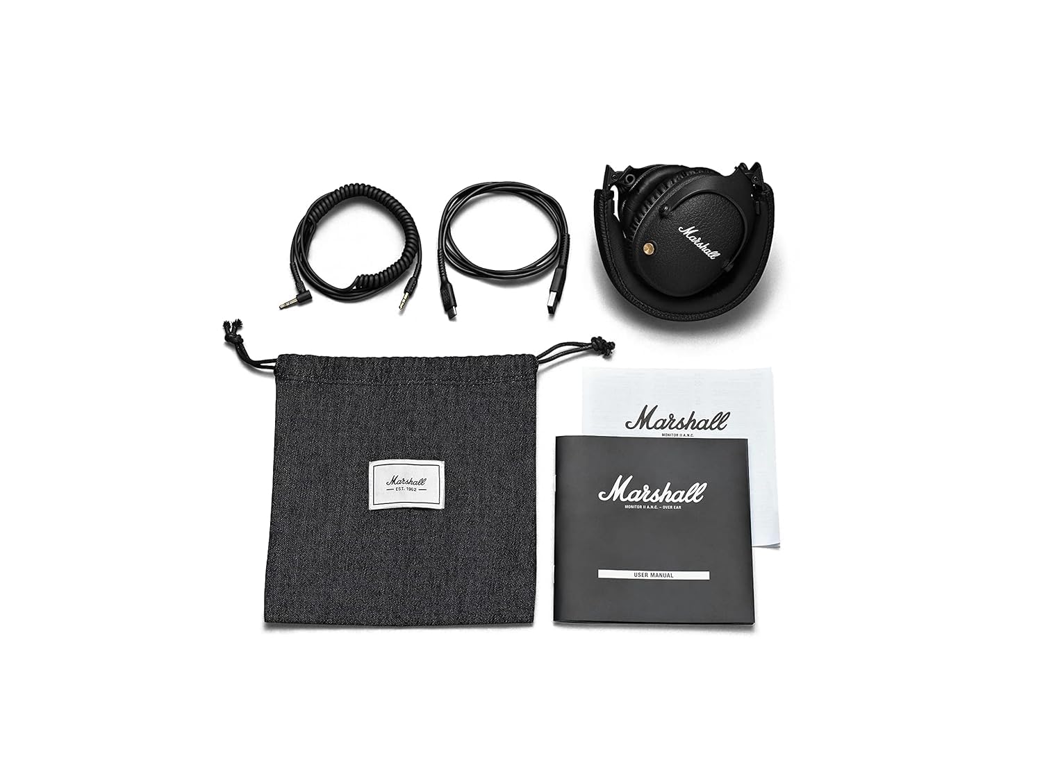 Certified Refurbished - Marshall Monitor II Active Noise Canceling Over-Ear Bluetooth Headphone, Black MarshallBullseye Deals