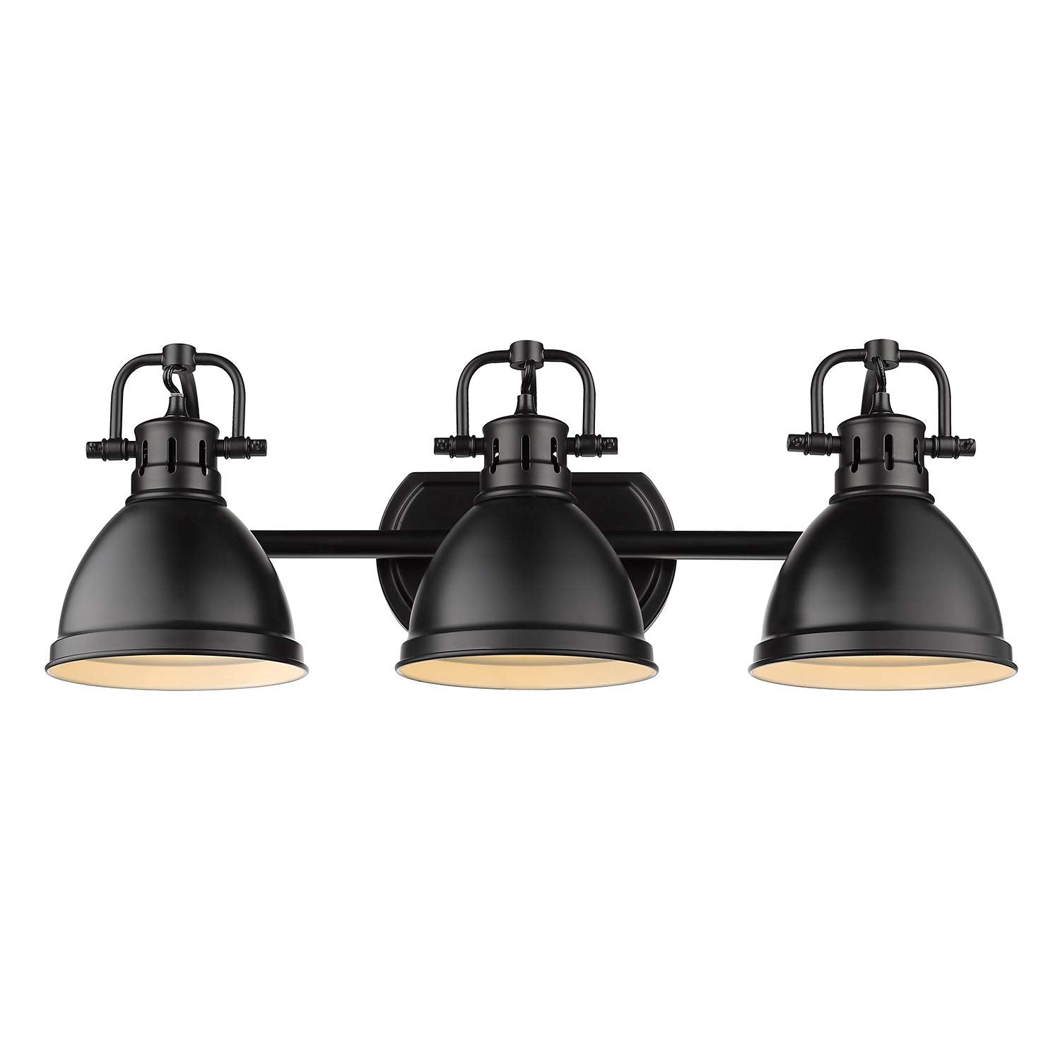 Open Box - Golden Lighting 3602-BA3 BLK-BLK - Bathroom Fixtures Indoor Lighting