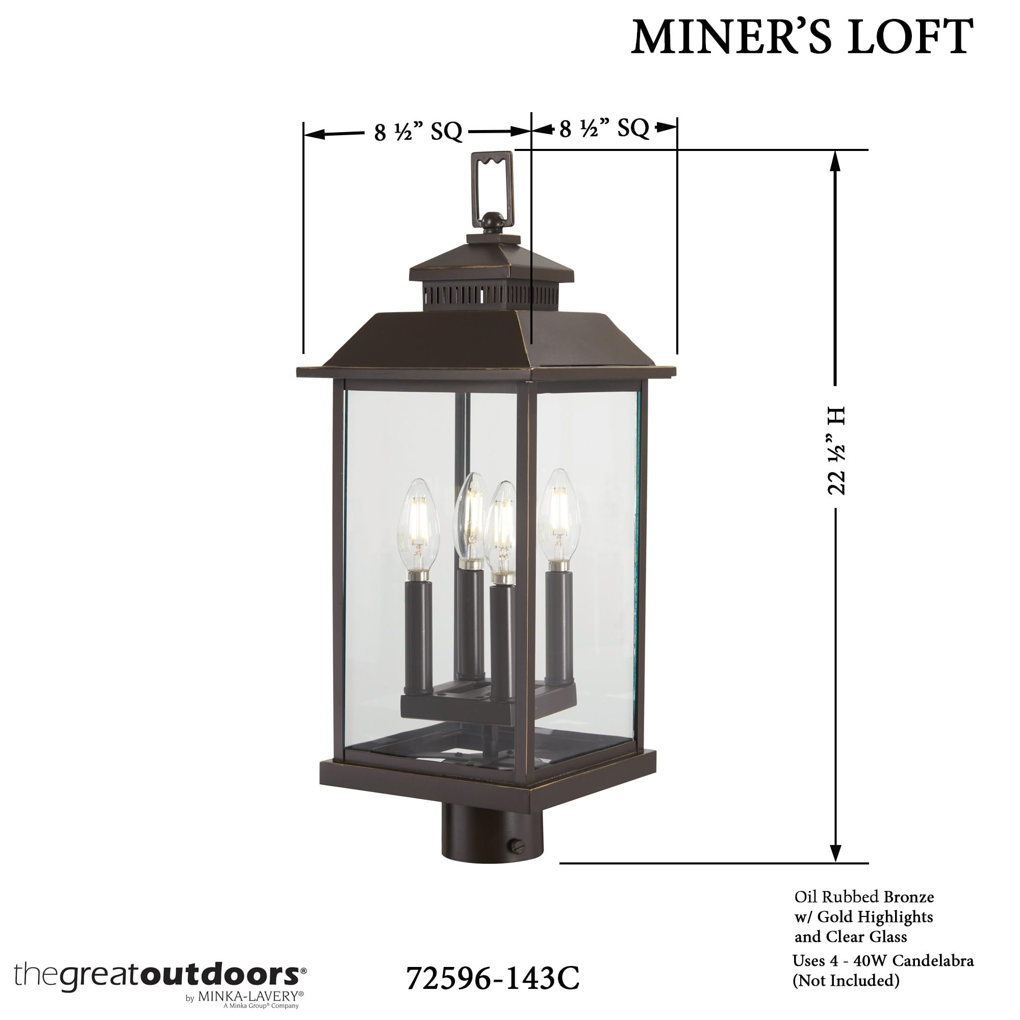 Open Box - The Great Outdoors 72596-143C - Post Lights Outdoor Lighting