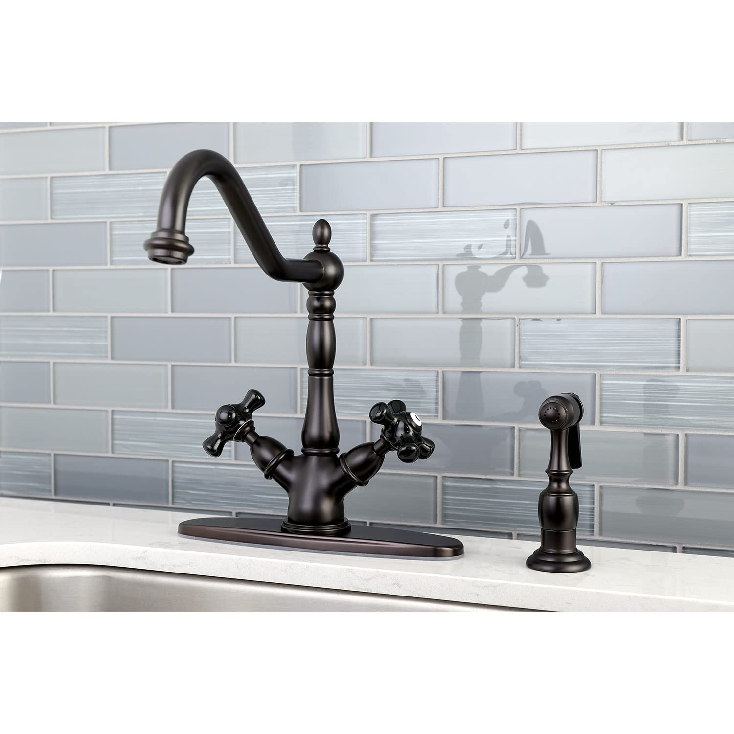 Open Box - Kingston Brass KS1238PKXBS - Kitchen Faucet