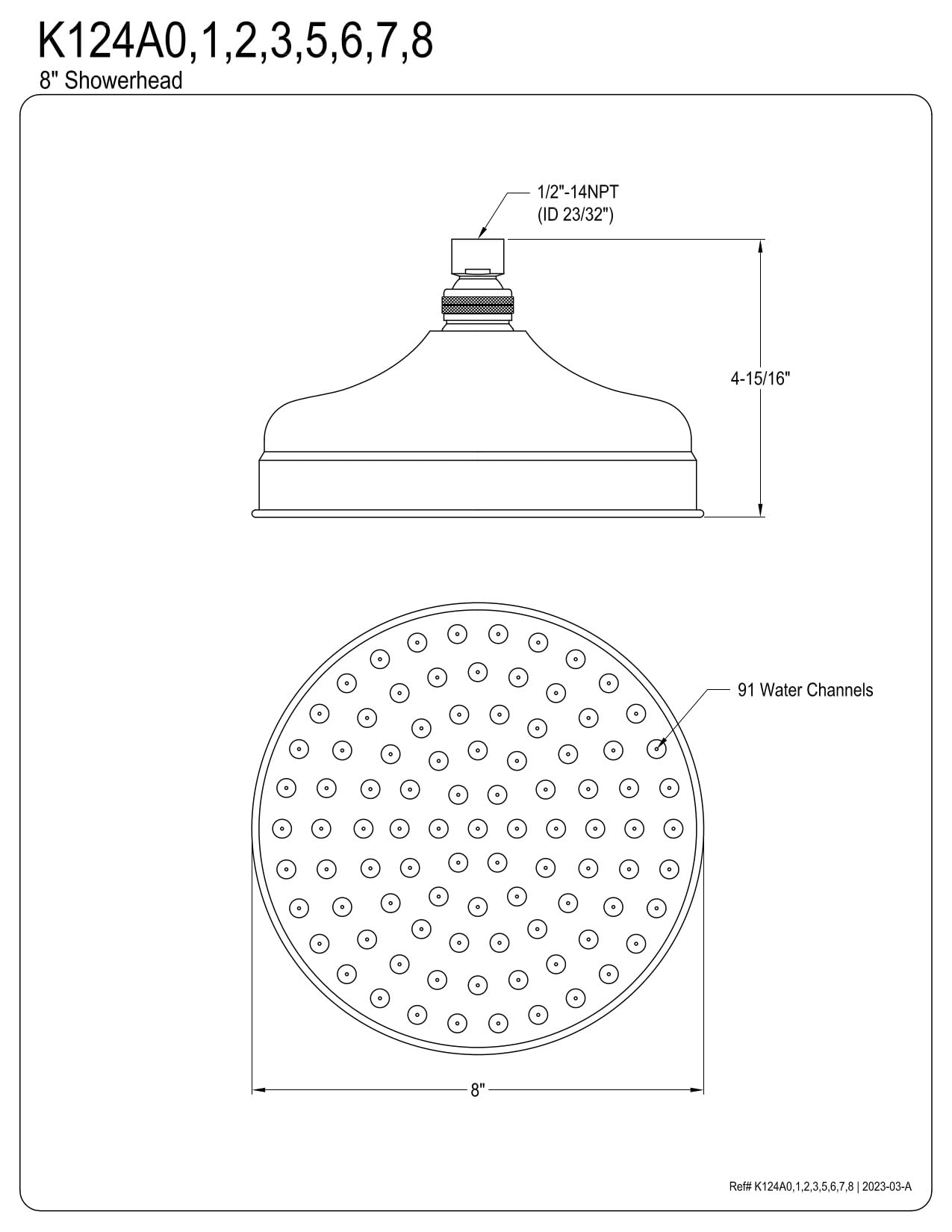Open Box - Kingston Brass K124A7 - Shower Heads Showers