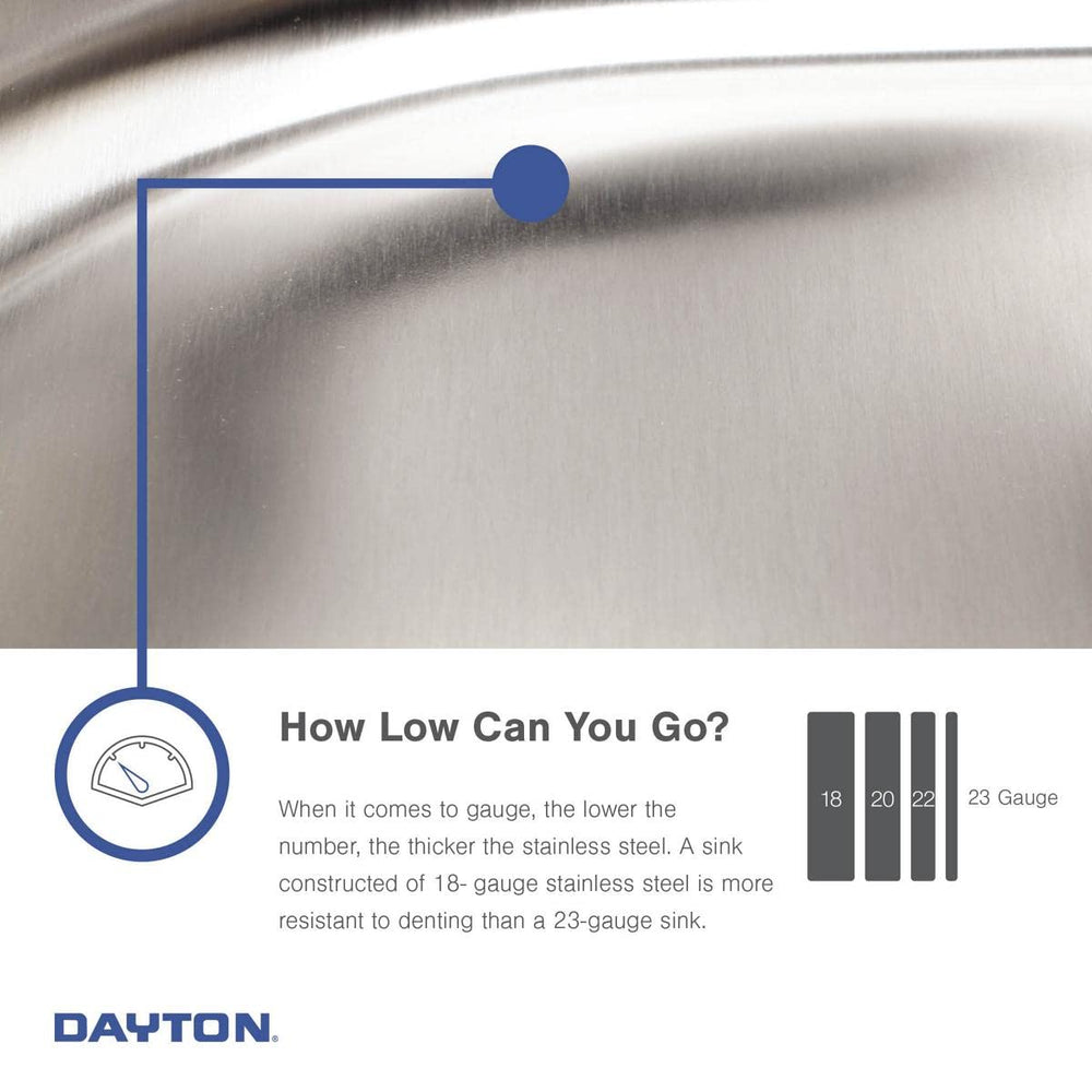 Open Box - Elkay GE125223 Dayton 25" Single Basin Drop In Stainless Steel Kitchen Sink