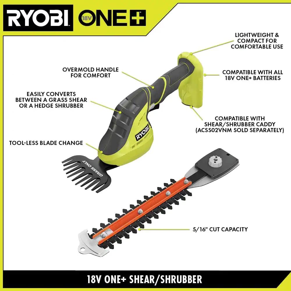 Open Box -  RYOBI ONE+ 18V Cordless Grass Shear and Shrubber Trimmer (Tool Only) RYOBIBullseye Deals