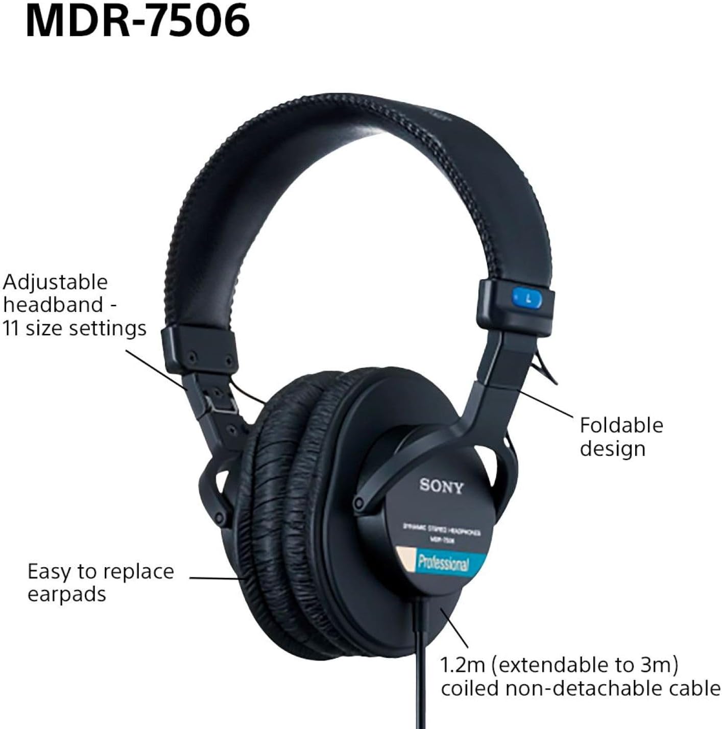 Certified Refurbished - SONY MDR7506 Headphone (non-BT)