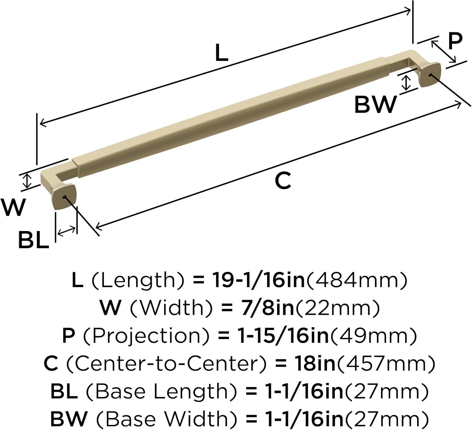Open Box - Amerock BP54061BBZ - Pulls Cabinet Hardware