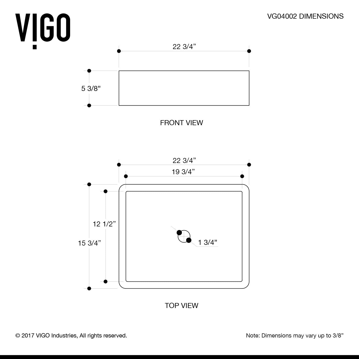 Open Box - Vigo VG04002 - Lavatory Sink Fixture
