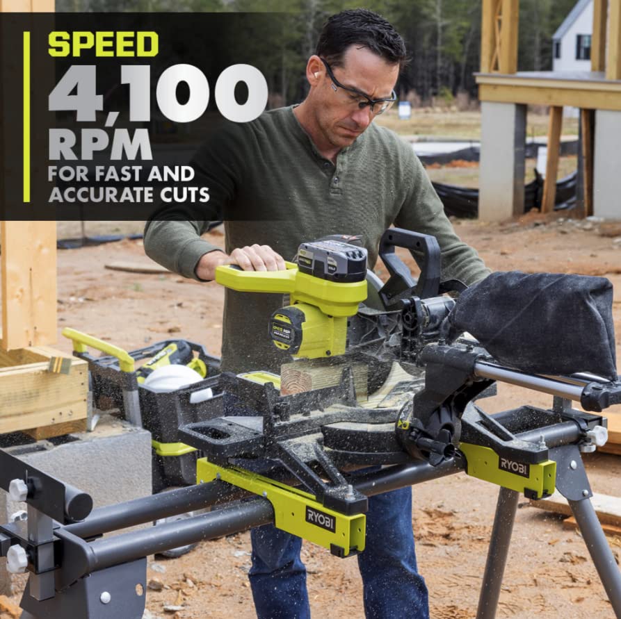 Open Box - RYOBI 18V ONE+ HP Brushless Cordless 10-inch Mitre Saw Kit with 4.0 HP Battery and Charger RYOBIBullseye Deals