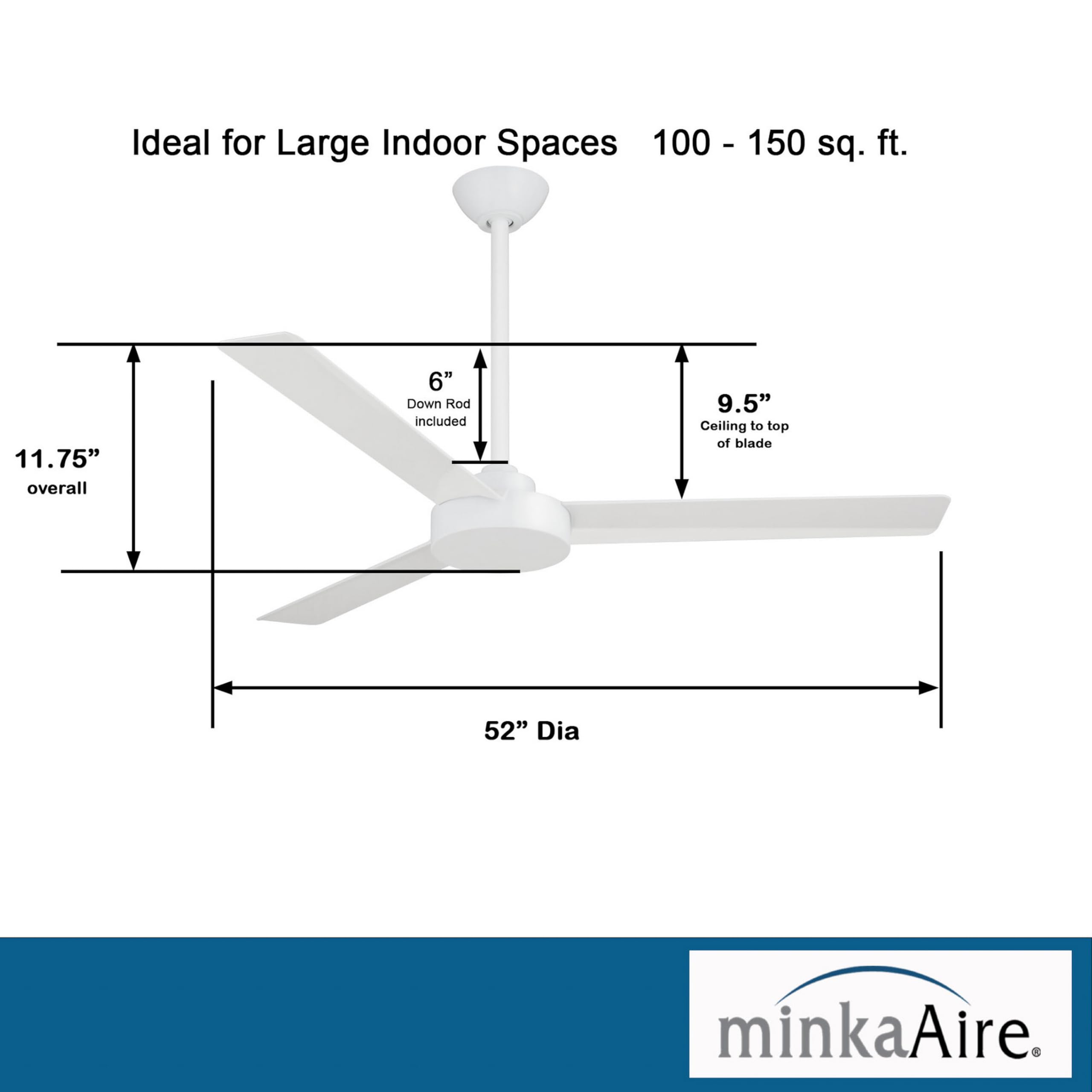 Open Box - MinkaAire F524-WHF - Ceiling Fans Fans MinkaAireBullseye Deals
