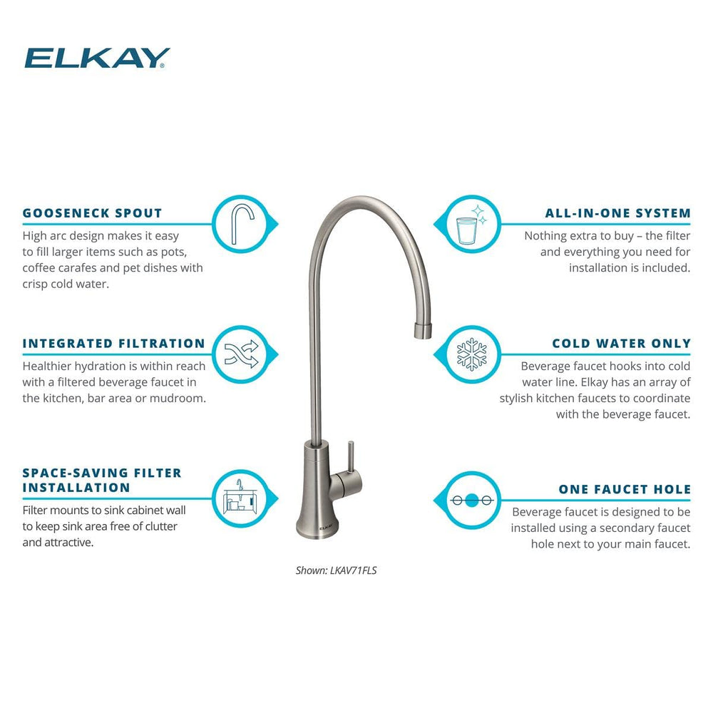Open Box - Elkay LKAV71FLS - Water Dispenser Faucet
