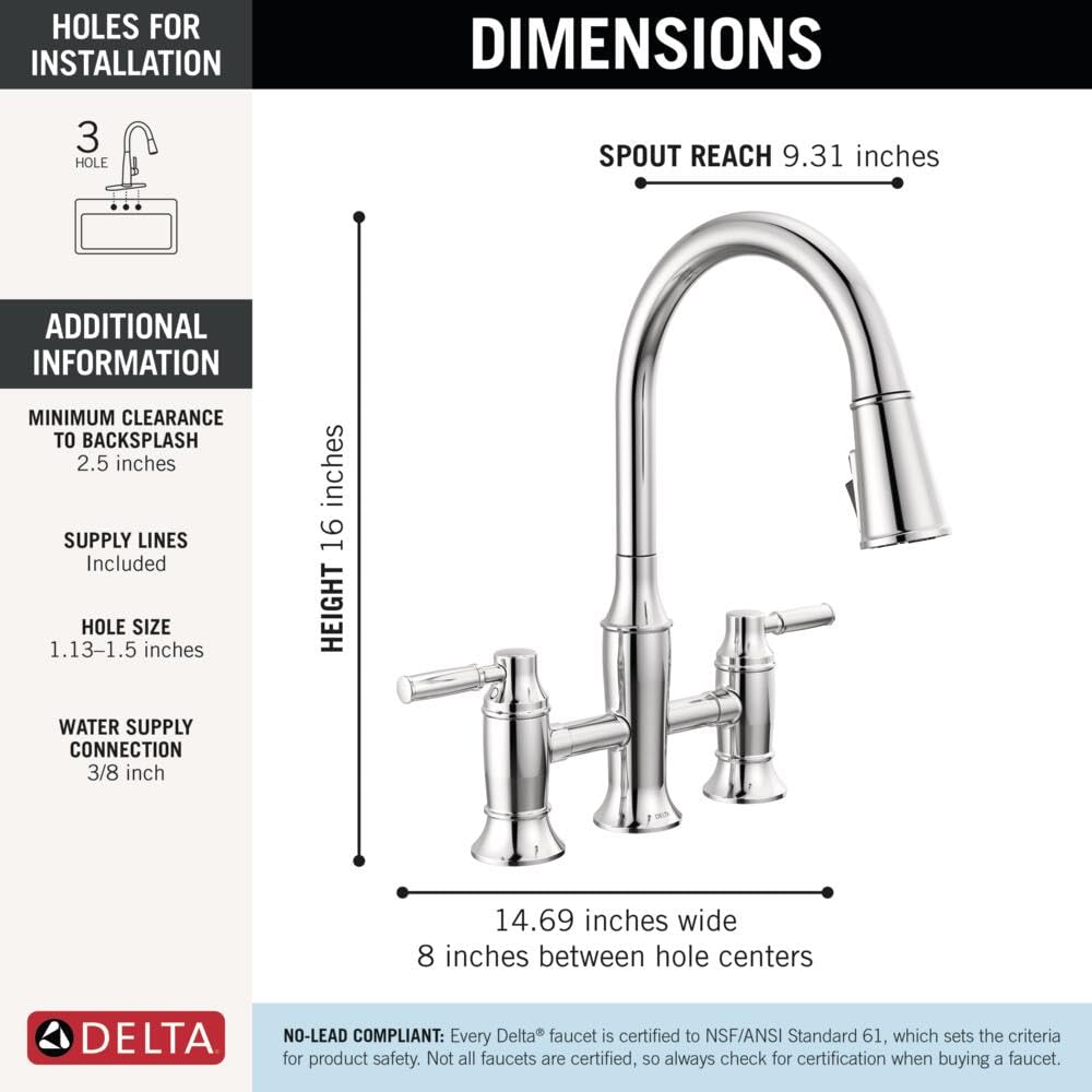 Open Box - Delta 2384L-PR-DST - Kitchen Faucet