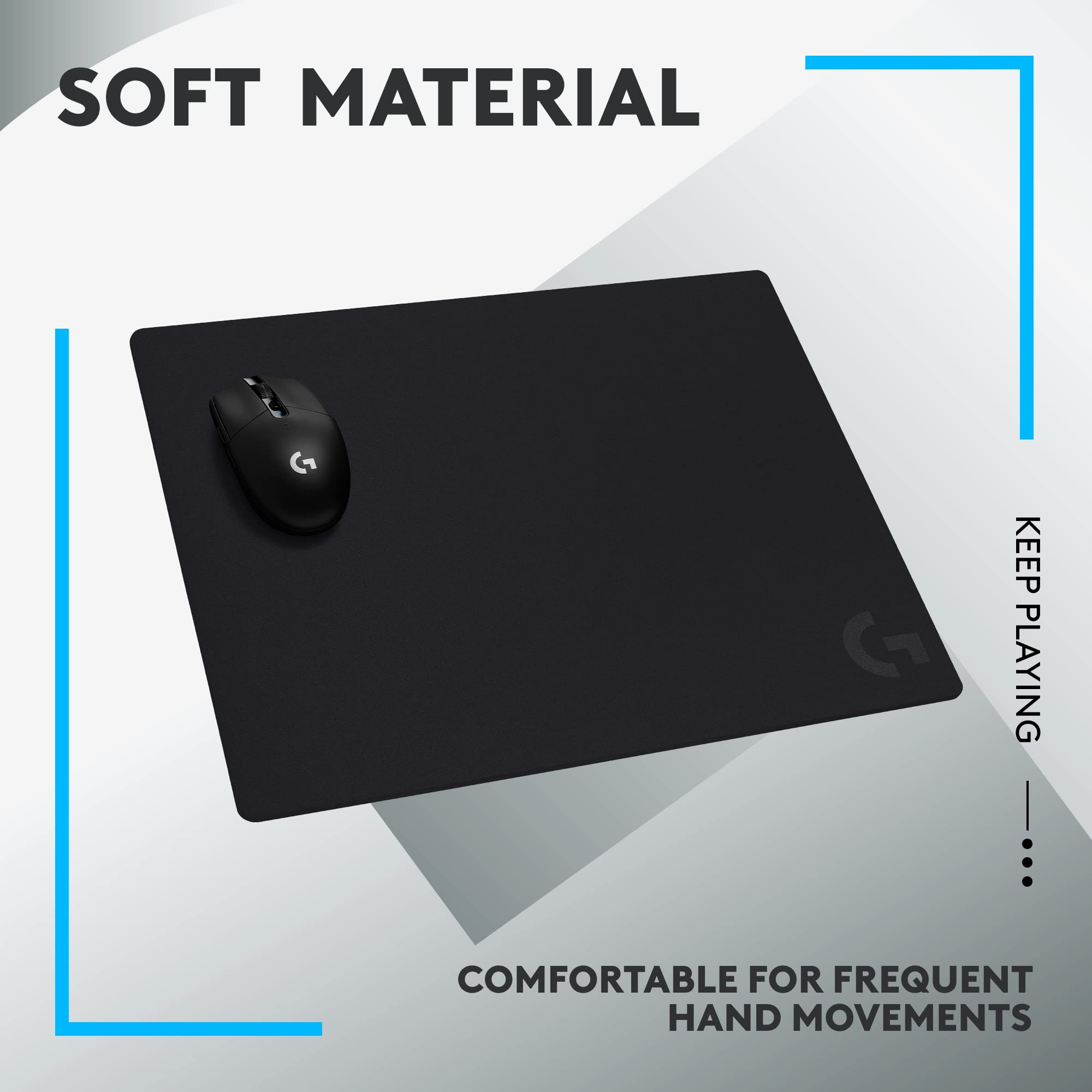 Refurbished - Logitech G740 Large Thick Gaming Mouse Pad - Optimized Surface, 5mm Non-Slip Mat (460 x 600 mm)