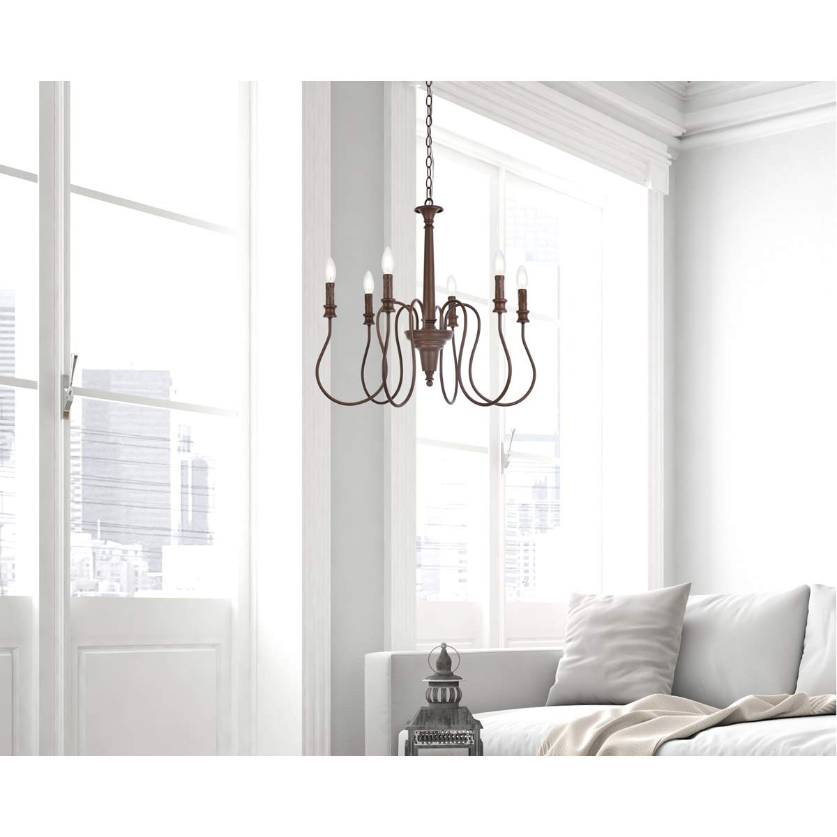Open Box - Elegant Lighting LD7044D26WOK - Chandeliers Indoor Lighting