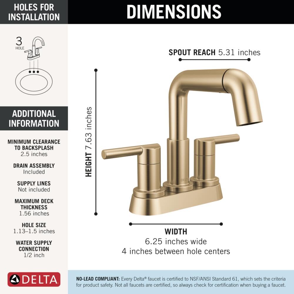 Open Box - Delta 25849LF-CZPD - Bathroom Sink Faucets Faucet