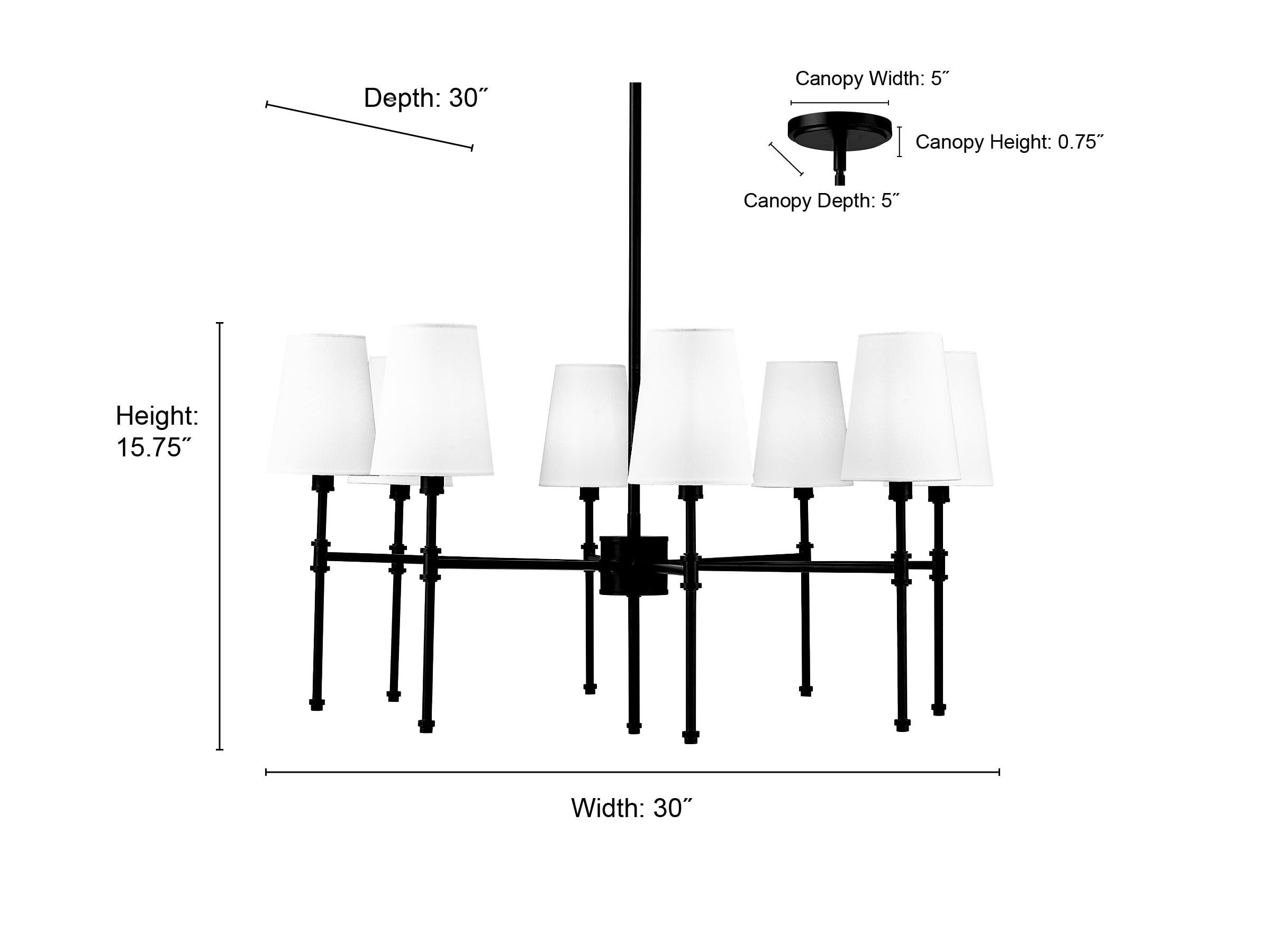 Open Box - Millennium Lighting 16108-MB - Chandeliers Indoor Lighting