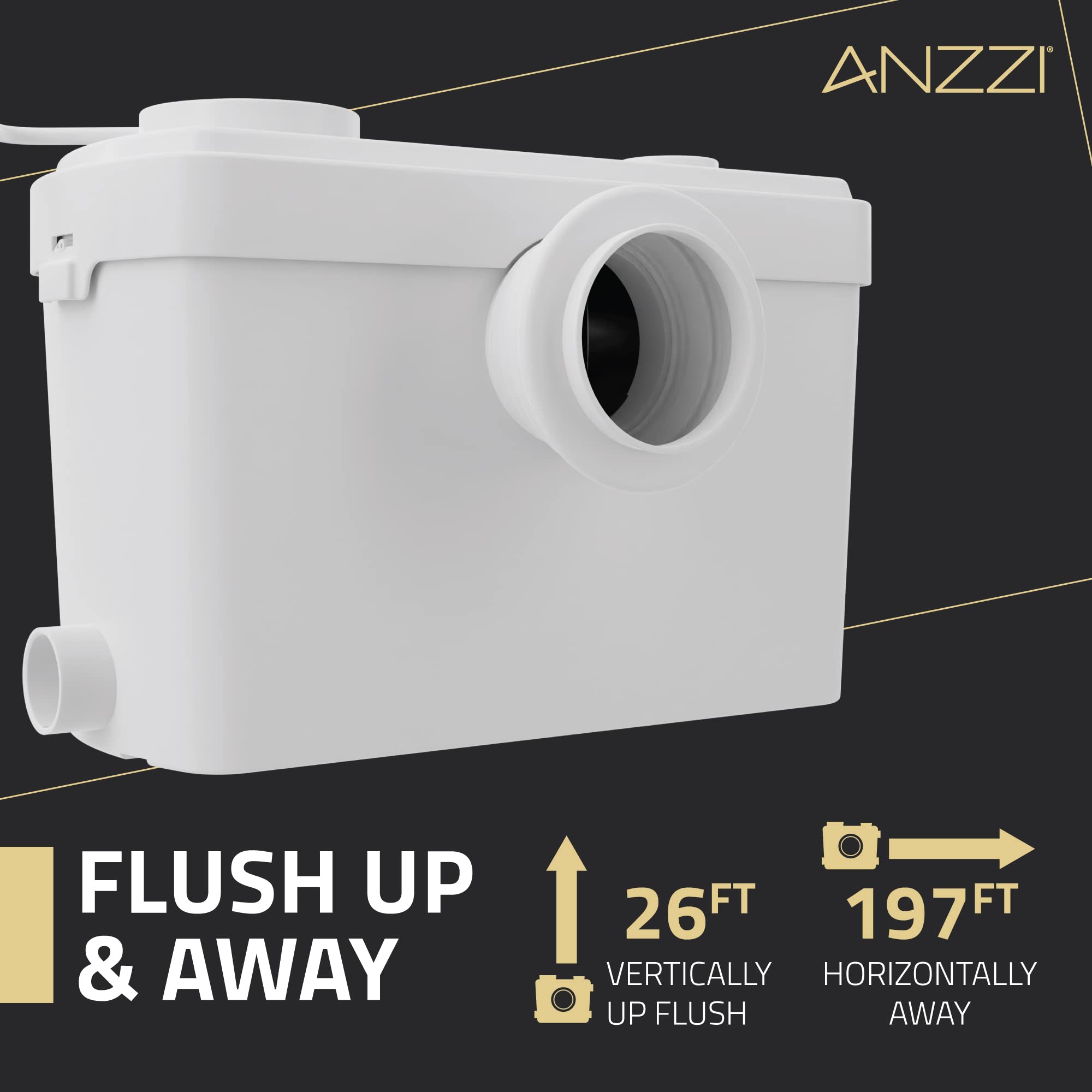 Open Box - Anzzi TL-AZ600MPWH - Sewage Pumps Pumps
