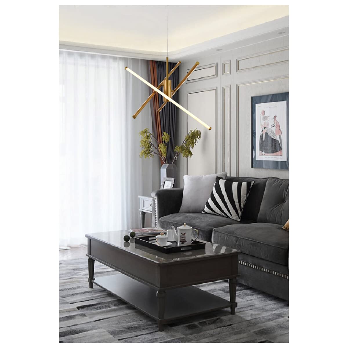 Open Box - Elegant Lighting LD9001D29BR - Chandeliers Indoor Lighting