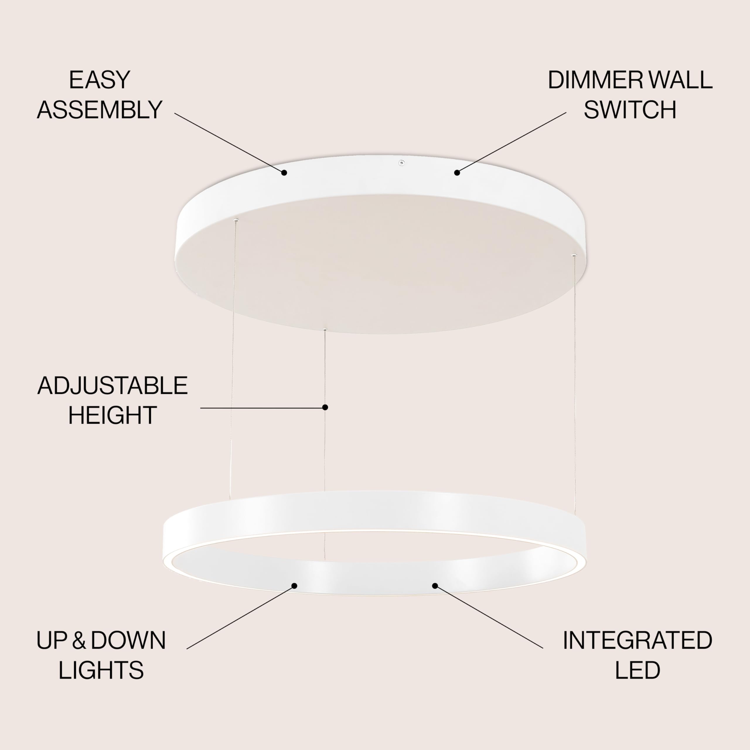 Open Box - JONATHAN Y Lighting JYL7151B - Pendants Indoor Lighting