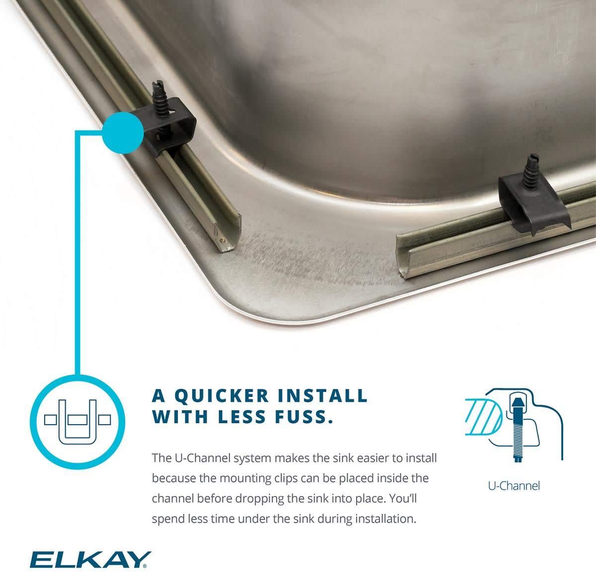 Open Box - Elkay LRAD1517653 Gourmet 15" Single Basin Drop In Stainless Steel Bar Sink