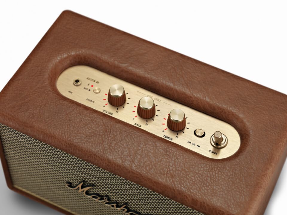 Certified Refurbished - Marshall Acton III Bluetooth Speaker, Brown MarshallBullseye Deals